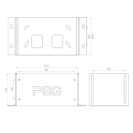 Podstawa montażowa do automatu bramy przesuwnej BFT, SOMFY – z regulacją wysokości 165-240 mm - obrazek 4