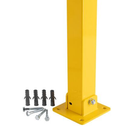 Blokada parkingowa słupek – na kłódkę, żółto-czarna - obrazek 3