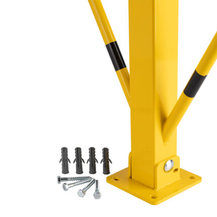 Blokada parkingowa typu pingwin – na kłódkę, żółto-czarna - obrazek 3