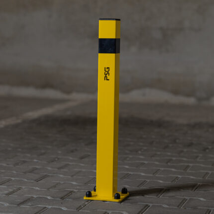 Blokada parkingowa słupek – stała, żółto-czarna - obrazek 4
