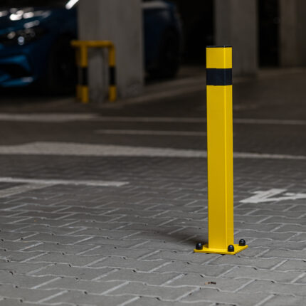 Blokada parkingowa słupek – stała, żółto-czarna - obrazek 7