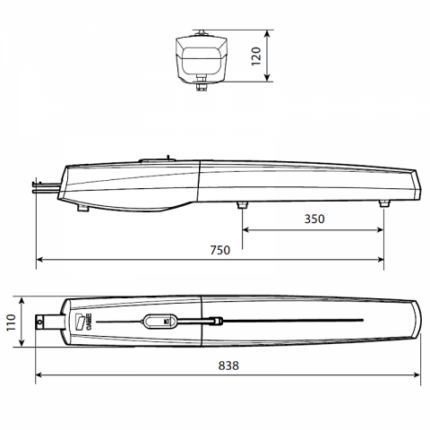 AXI SAFE, Napęd do bram skrzydłowych_2.5m - zestaw - obrazek 3