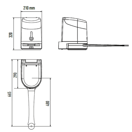 HYKE ERA FLOR, napęd do bram skrzydłowych o maksymalnej długości skrzydła do 3.5 m - zestaw - obrazek 5