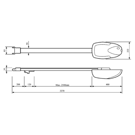 SPIDO SMILO, napęd do bram garażowych o maksymalnej powierzchni bramy 9m2 oraz maksymalnej wysokości 235 cm - zestaw - obrazek 4