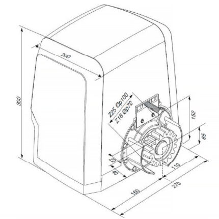 ARES ULTRA BT A1500 Napęd BFT 24 V do bram przesuwnych o maksymalnej wadze skrzydła 1500 kg - obrazek 3