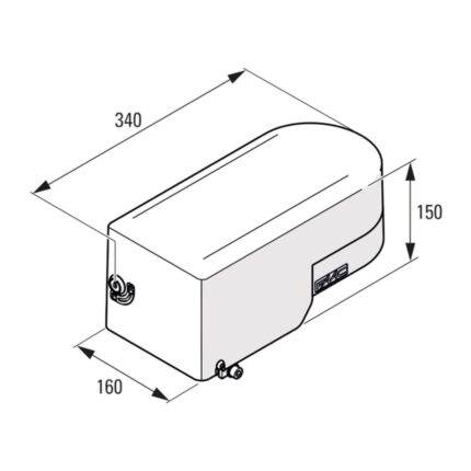 Zestaw FAAC S2500I 24 V do bram skrzydłowych o maksymalnej długości skrzydła 2,5 m i wadze 250 kg - obrazek 7