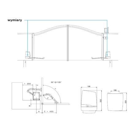 Zestaw ARMOR - do bram skrzydłowych o maksymalnej długości skrzydła 2,5 m - obrazek 7