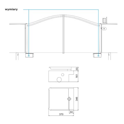 Zestaw podziemny ERGO 230 V AC - do bram skrzydłowych o maksymalnej wielkości skrzydła 3 m - obrazek 8