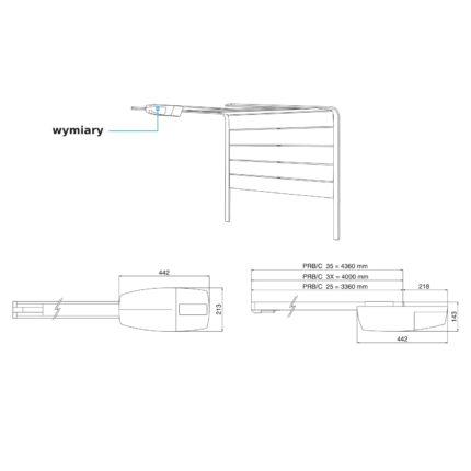 Zestaw PROBO 120XL 24 V - do bram garażowych o maksymalnej wielkości skrzydła 16 m² - obrazek 6