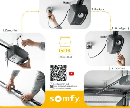 Napęd do bramy garażowej Somfy GDK 1100 RTS - z zewnętrznym nadajnikiem 3-kanałowym - obrazek 8