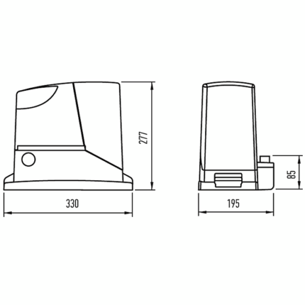 ROBUS500HS, napęd NICE do bram przesuwnych o maksymalnej wadze do 500 kg, HI-SPEED - zestaw - obrazek 4