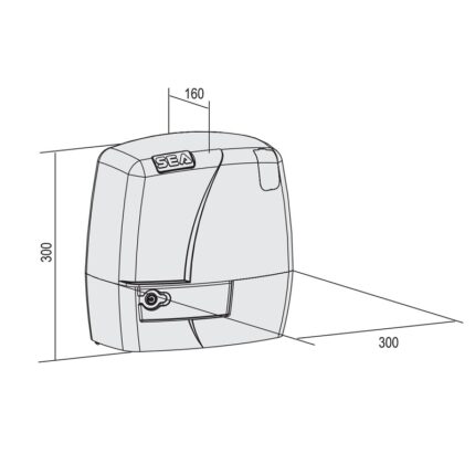 MERCURY 800 zestaw SEA do bram przesuwnych o maksymalnej masie bramy 800kg z wył. magnetycznymi - obrazek 3